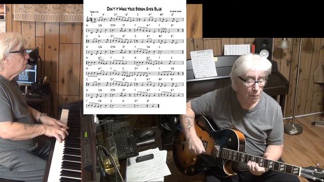 Don't It Make Your Brown Eyes Blue - Jazz guitar & piano cover ( Richard Leigh ) смотреть онлайн