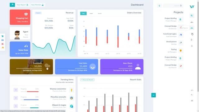 Sidebar style RTL Bootstrap 4 Admin Dashboard WebkitX смотреть онлайн