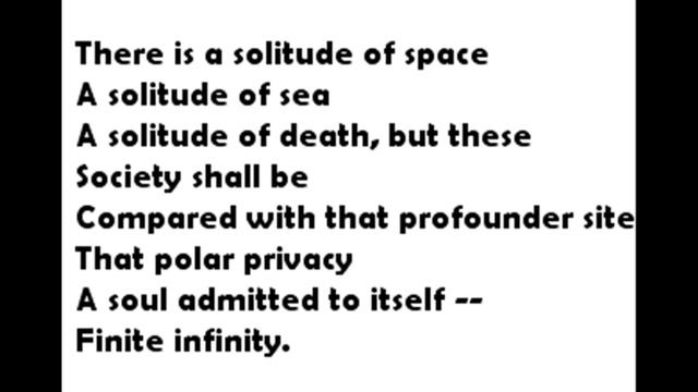 "A soul admitted to itself," by Emily Dickinson смотреть онлайн