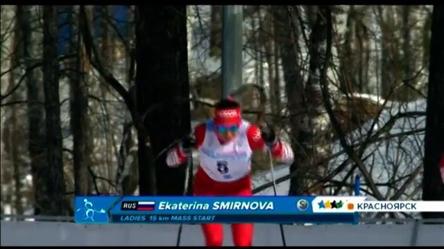 Российские спортсменки заняли весь пьедестал в лыжном масс-старте на 15 километров