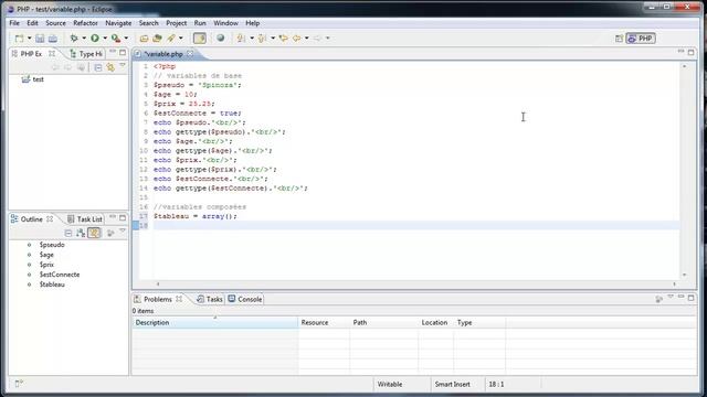Formation PHP 5.4 : Les variables (2/52) смотреть онлайн