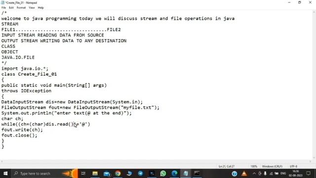 stream java file handling смотреть онлайн