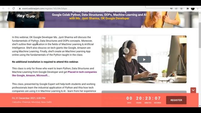 Free Python Training & Certification || free webinar ||OK google developer |100% scholarship #googl смотреть онлайн