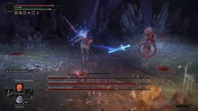 Elden Ring Boss Putrid Crystalian Staff, Ringblade, and Spear at Sellia Hideaway in Caelid смотреть онлайн
