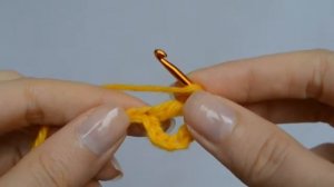 2 столбика с накидом из одной вершины - Уроки вязания крючком для начинающих