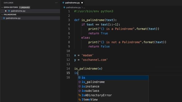 Python Palindrome Program for Beginners | Strings and Integers | by OsChannel смотреть онлайн