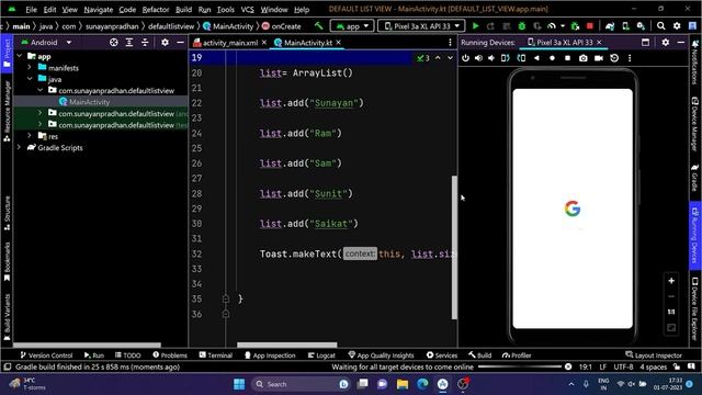 List View using Array Adapter || Android Development Tutorial #7 [ English CC ] смотреть онлайн