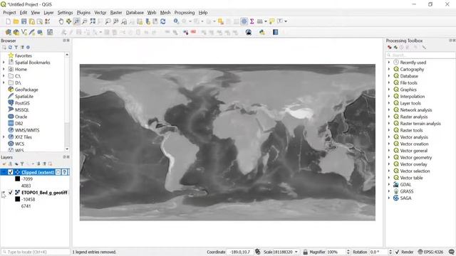 Convert GeoTiff (Bathymetry and Topography) to XYZ using QGIS смотреть онлайн