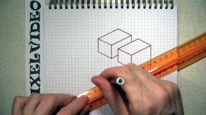 Урок №3 черчение 3d объёмная фигура по клеточкам  #pixelvideo