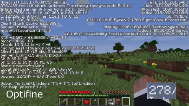 Sodium, Optifine, and Vanilla Minecraft FPS comparisons смотреть онлайн