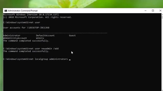 How To Create An Admin User Account via CMD in Windows 10 смотреть онлайн