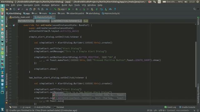 Android Kotlin Usage Tutorial #040 - AlertDialog - Two Button смотреть онлайн