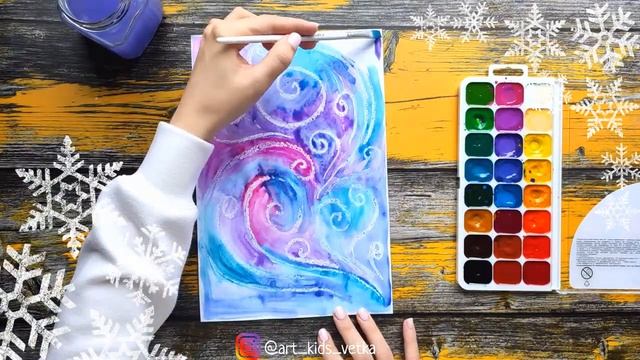 Задание 14. Нарисуем морозные узоры на окне вместе! ❄?❄ смотреть онлайн