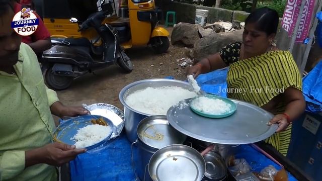 Cheapest RoadSide Unlimited Meals | Indian Street Food | #Meals #Vegmeals #NonVegMeals смотреть онлайн