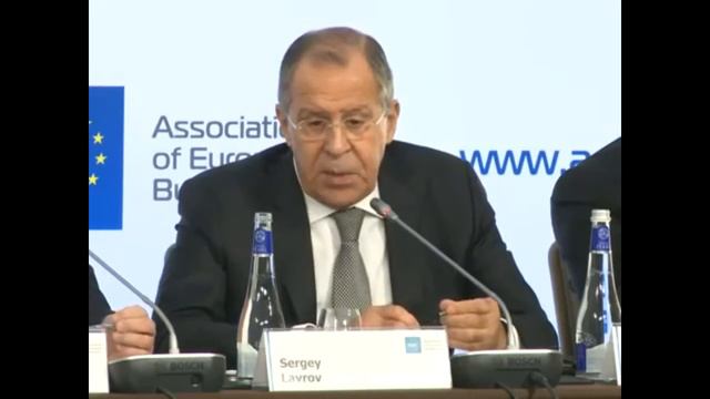 С Лавров ответил на вопросы на встрече с представителями Ассоциации европейского бизнеса смотреть онлайн