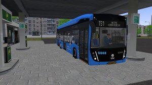 OMSI 2 Восточная Москва по маршруту Т51 на Это Электробусе (обратный рейс)