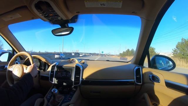 2012 PORSCHE CAYENNE 6-SPEED MANUAL DRIVING VIDEO W/MICROPHONE MOUNTED OUTSIDE NEAR REAR EXHAUST