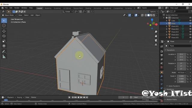 Blender 3d Dasturida Sodda Uycha Yasash 1-dars. Boshlang'ich Mahorat Darsi. Creating Simply House