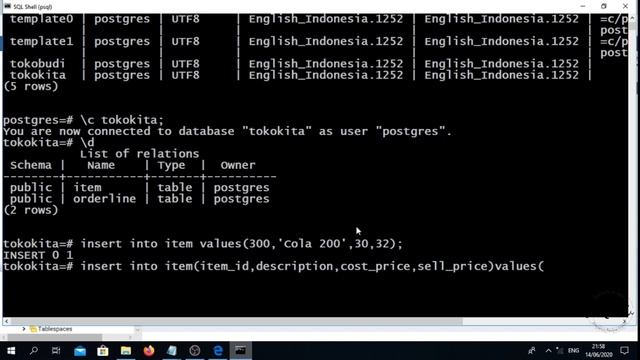 SAY - Sistem Basis Data Enterprise Chapter 3. DML (Insert PostgreSQL) смотреть онлайн