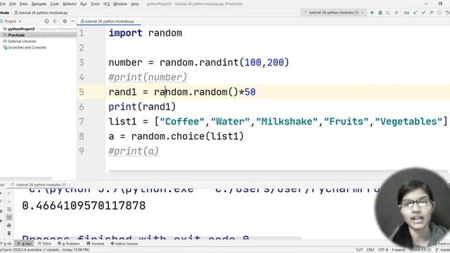 BASICS OF PYTHON EP:25 Random Module | python tutorial in hindi | python for absolute beginners смотреть онлайн