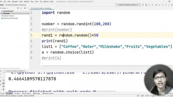 BASICS OF PYTHON EP:25 Random Module | python tutorial in hindi | python for absolute beginners