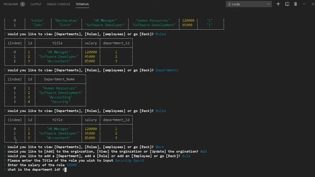 Node JS Employee and Organizational Tracking system or CMS. смотреть онлайн