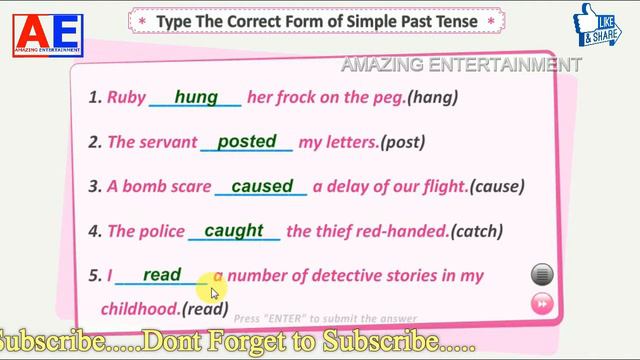 Learn Past tense | Popular Nursery Rhymes Song Collection By Amazing Entertainment смотреть онлайн