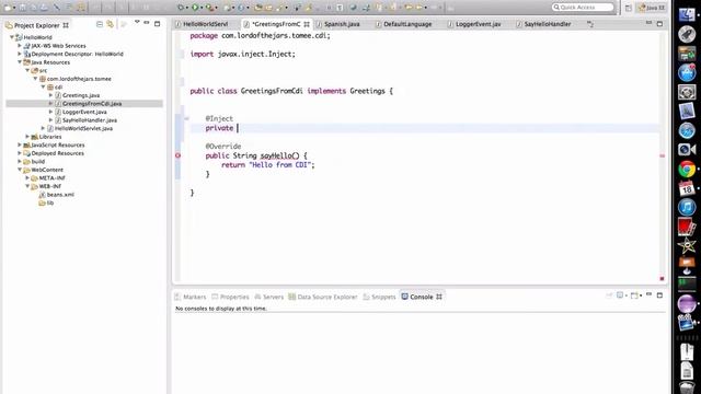 Apache TomEE and CDI (Events) смотреть онлайн