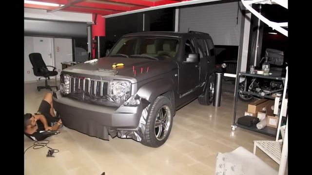 3M Protect Car Wrap - Jeep Cherokee KK with 3M Matte Dark grey смотреть онлайн