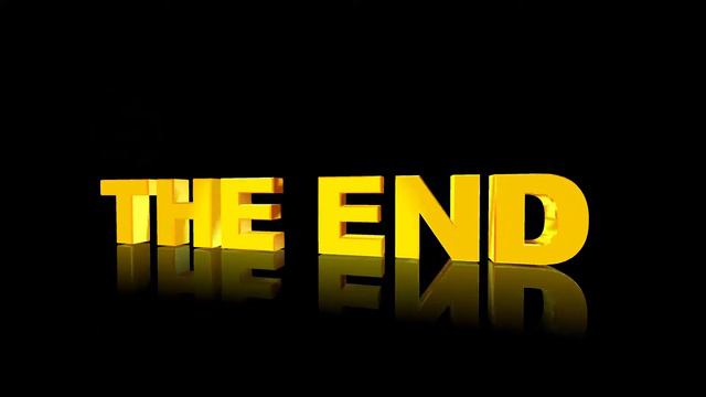 Футаж для концовки фильма с золотыми 3D титрами: THE END. Вариант 1 смотреть онлайн