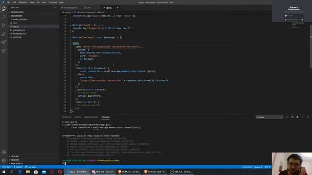Code Azerbaijan Discord kanal botu -Discord.js,Youtube api,Node.js,Docker,AWS смотреть онлайн