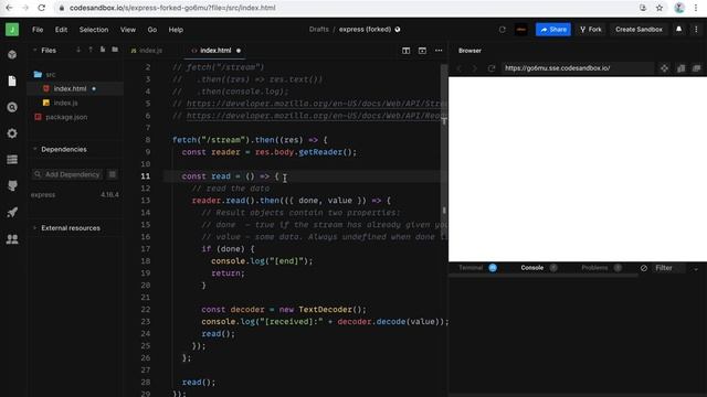 [Code Demo] Using Response Stream from Fetch API | JSer - Front-End Interview questions смотреть онлайн