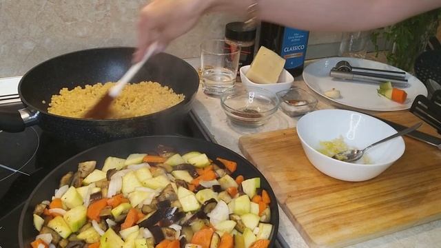 Паста птитим с овощами