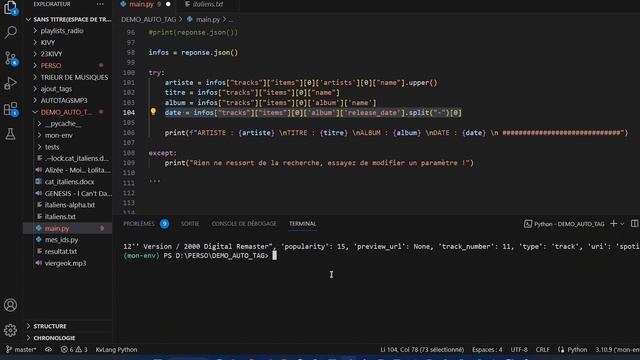 PYTHON COMMENT REMPLIR AUTOMATIQUEMENT LES TAGS MP3 FLAC OGG GRACE A L IA смотреть онлайн