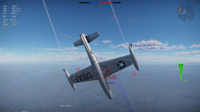 F-84G & F3D vs two Me 262s смотреть онлайн