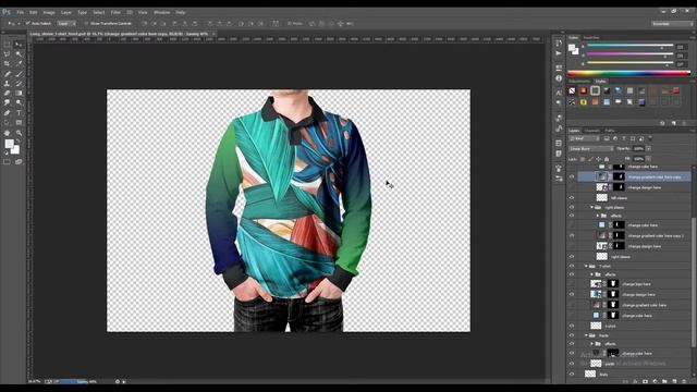 How to use long sleeve men polo t shirt mockup by designertale смотреть онлайн