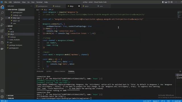 mongoDB Atlas cloud DB connection in nodejs смотреть онлайн