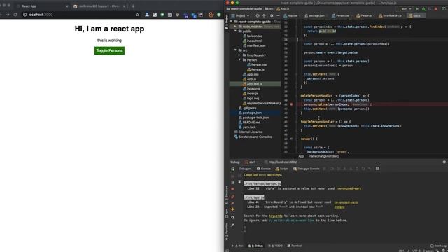 Debugging( adding break points ) in WebStorm for a React project or any other web project смотреть онлайн