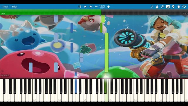 Ranch Theme - Slime Rancher [Synthesia Piano Tutorial] смотреть онлайн