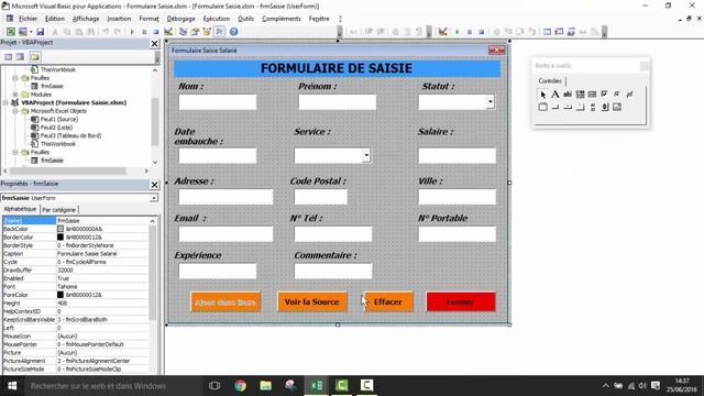 Excel VBA - Comment créer un Formulaire de Saisie (Module n° 3) смотреть онлайн