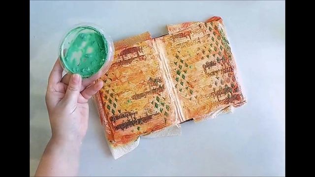 TUTORIAL Page 7 Mixed media art journal Step by step смотреть онлайн