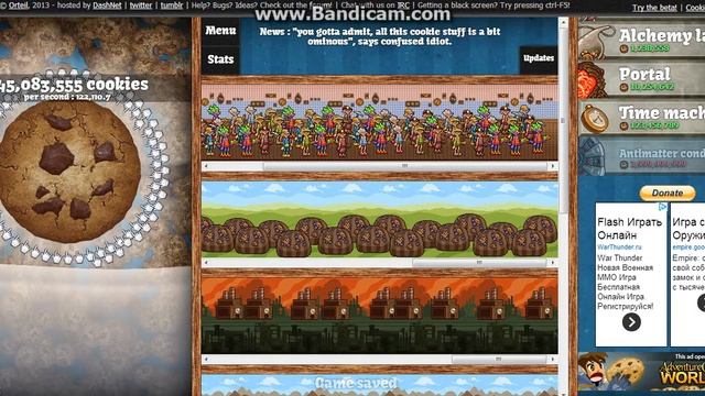 Обзор игры Cookie clicker . смотреть онлайн