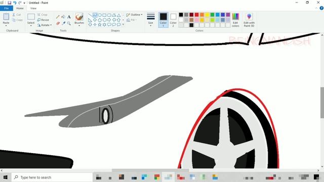 How to draw 3D Car on computer using Ms Paint | 3D Car Drawing | Ms Paint. смотреть онлайн