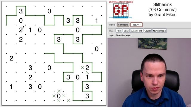 GMPuzzles - 2022/04/25 - Slitherlink by Grant Fikes смотреть онлайн