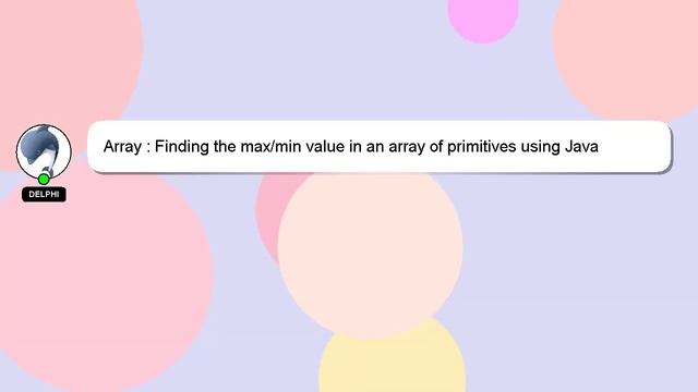 Array : Finding the max/min value in an array of primitives using Java смотреть онлайн