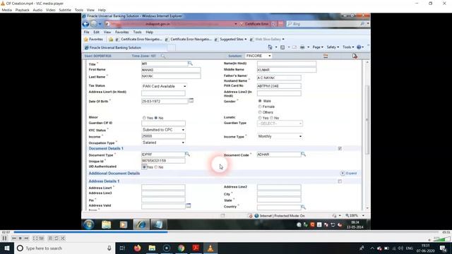 FINACLE - CIF id creation of RETAIL customer смотреть онлайн