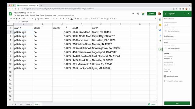 Find Distances and Travel Times in Google Sheets - TripTally смотреть онлайн