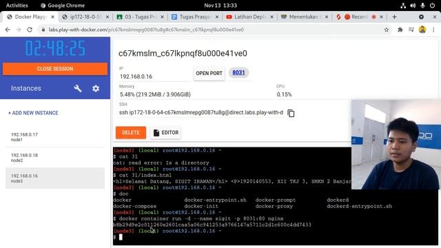 Latihan Deploy Web Sederhana Menggunakan Docker di Play With Docker смотреть онлайн