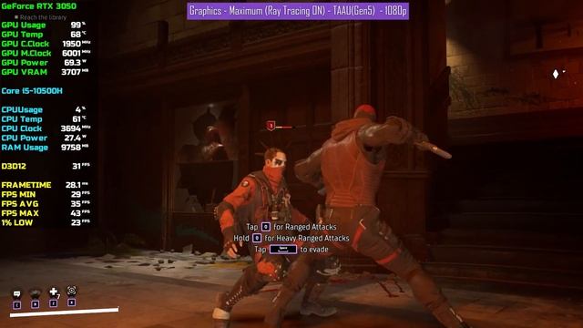 Gotham Knights - RTX 3050 4GB | i5-10500H | Lenovo Legion 5 | Gameplay | Benchmark смотреть онлайн
